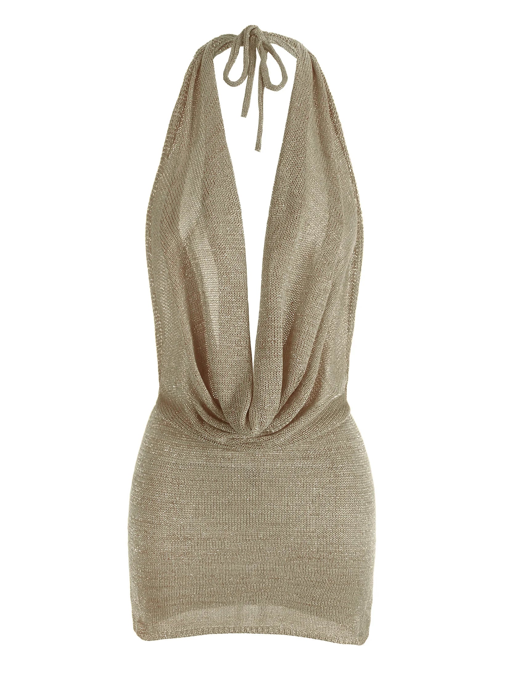 Vestido Mini con Escote en V y Espalda Descubierta de Elena Rodriguez