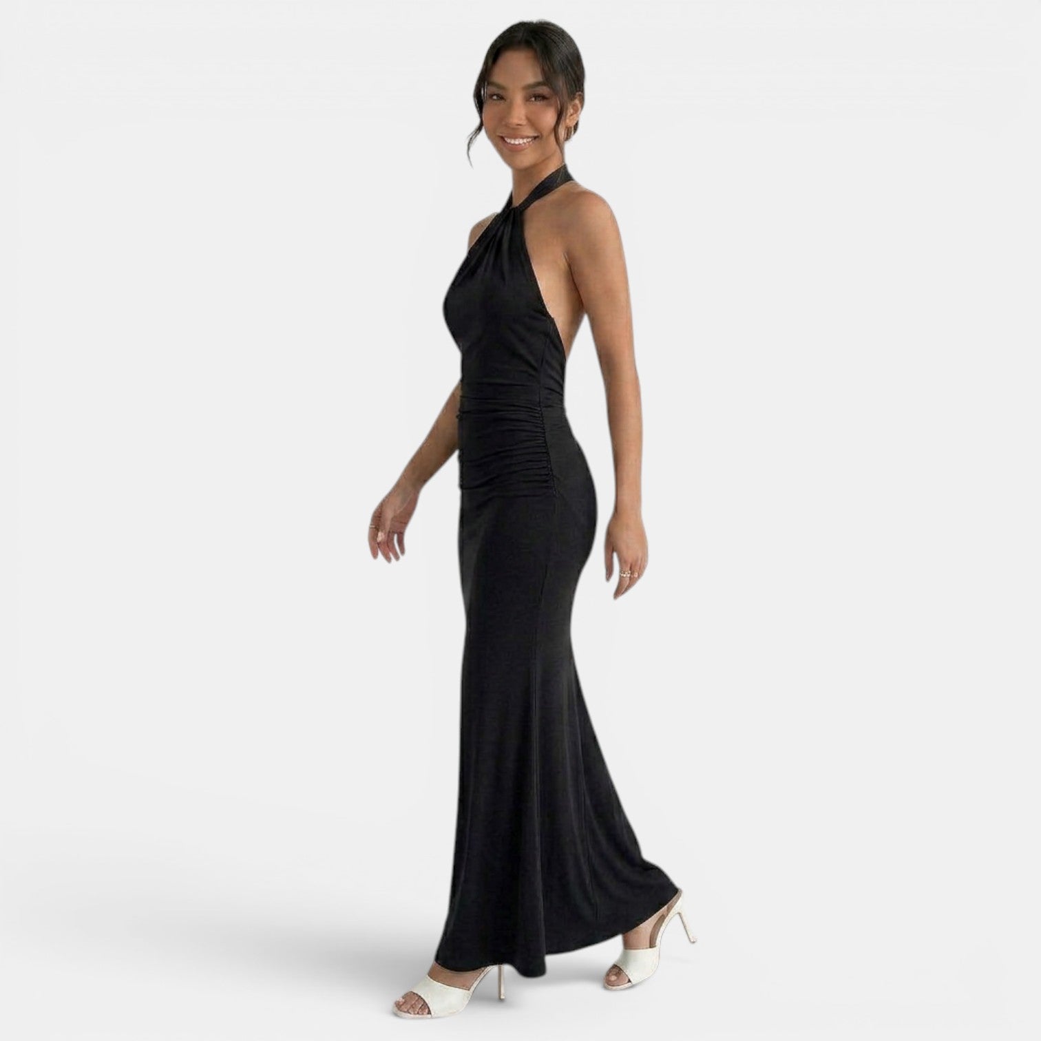 Vestido Largo Halter Elegante Mujer